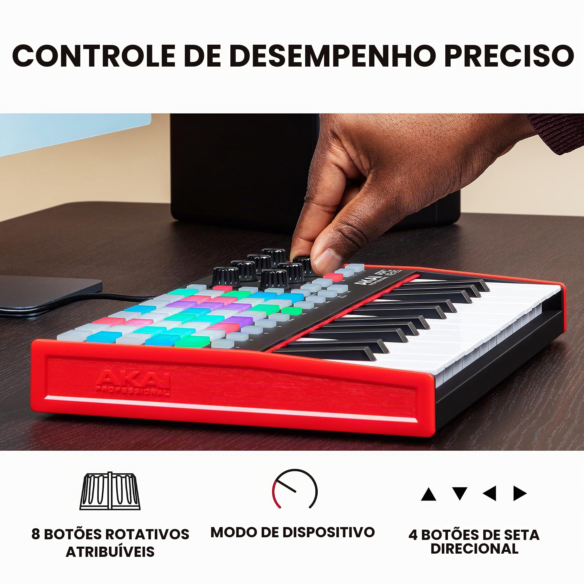 Akai Professional, Controlador MIDI Apc Key 25 Mk2, 25 Teclas com